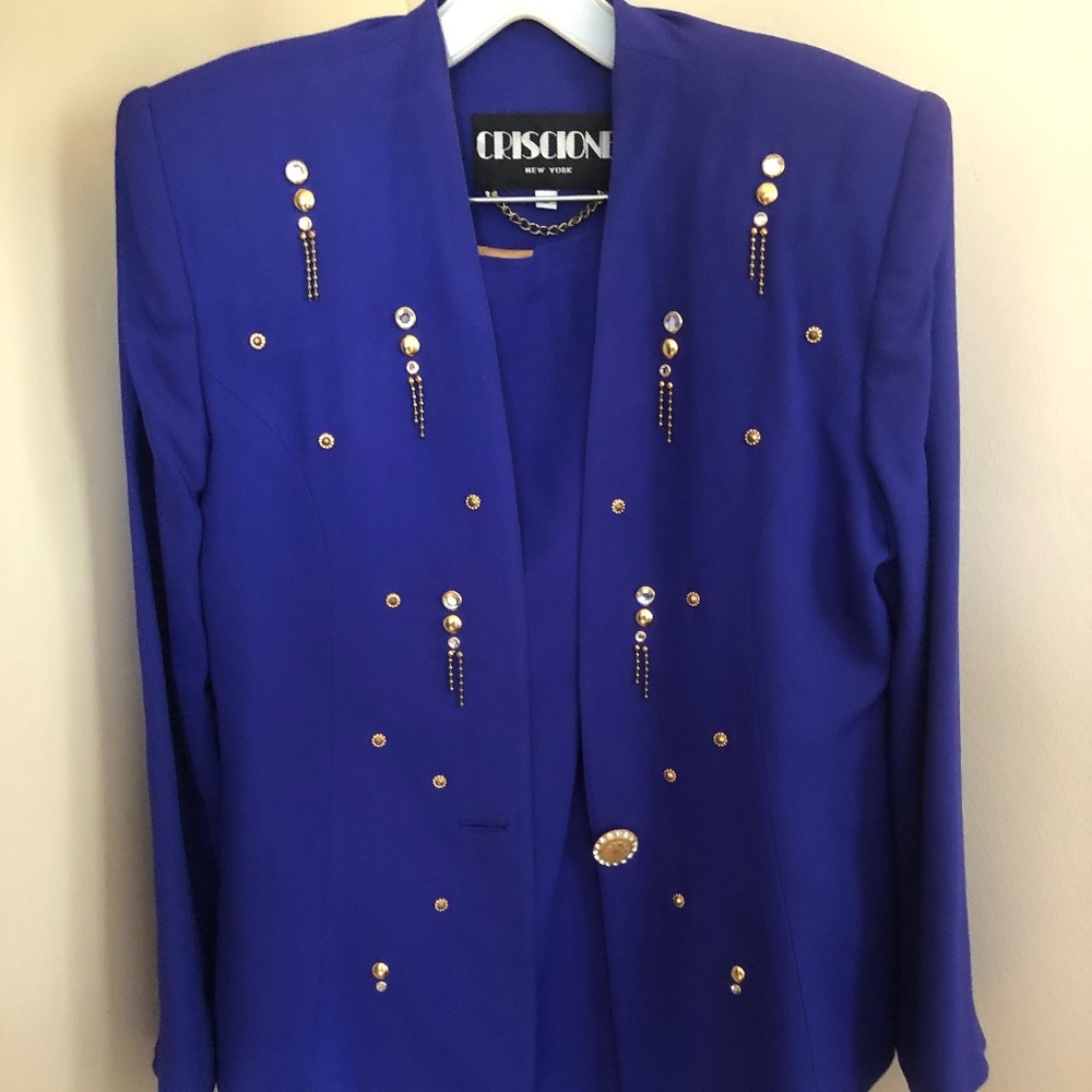 Vintage Criscione Suit In Royal Blue